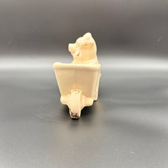 Ceramic Pig and Wheelbarrow Planter Vintage - Picture 4 of 6